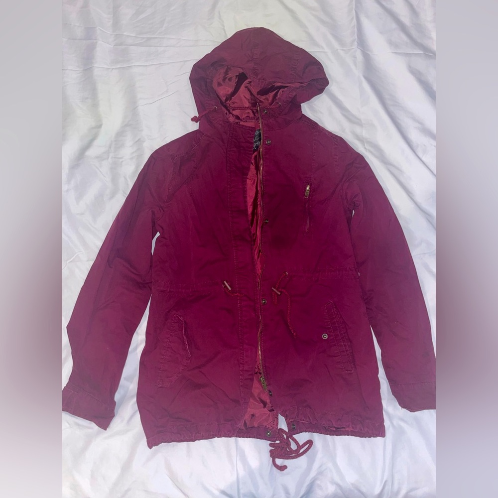 Maroon Raincoat